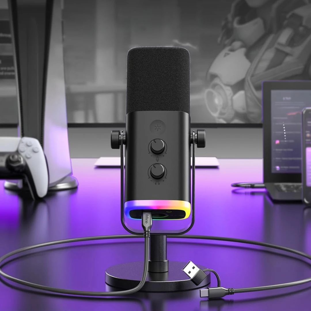 Microfone Fifine Usb/xlr Am8 Dinâmico Cardioide