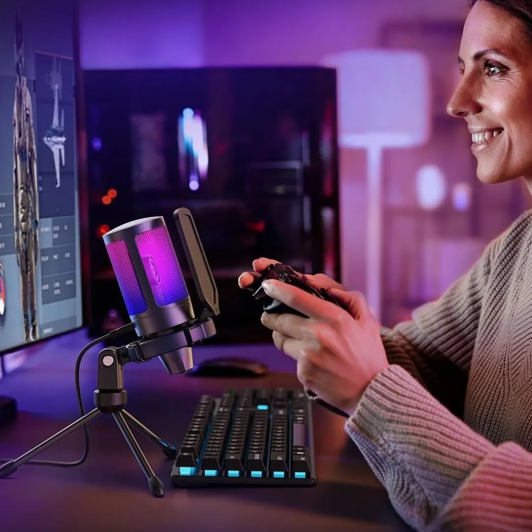 Microfone Gamer Fifine Ampligame A6v Usb-c